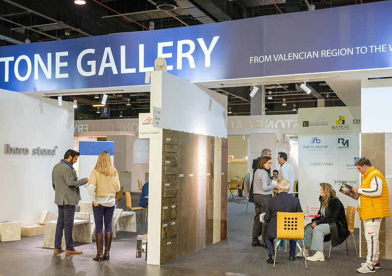 People visiting the Cevisama exhibition, a Ceramic show