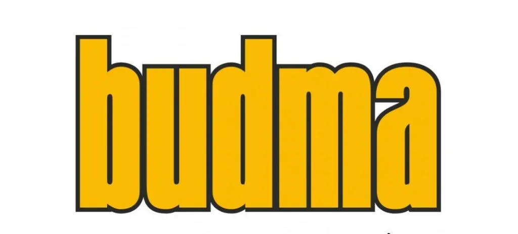 yellow logo of BUDMA, an international construction fair