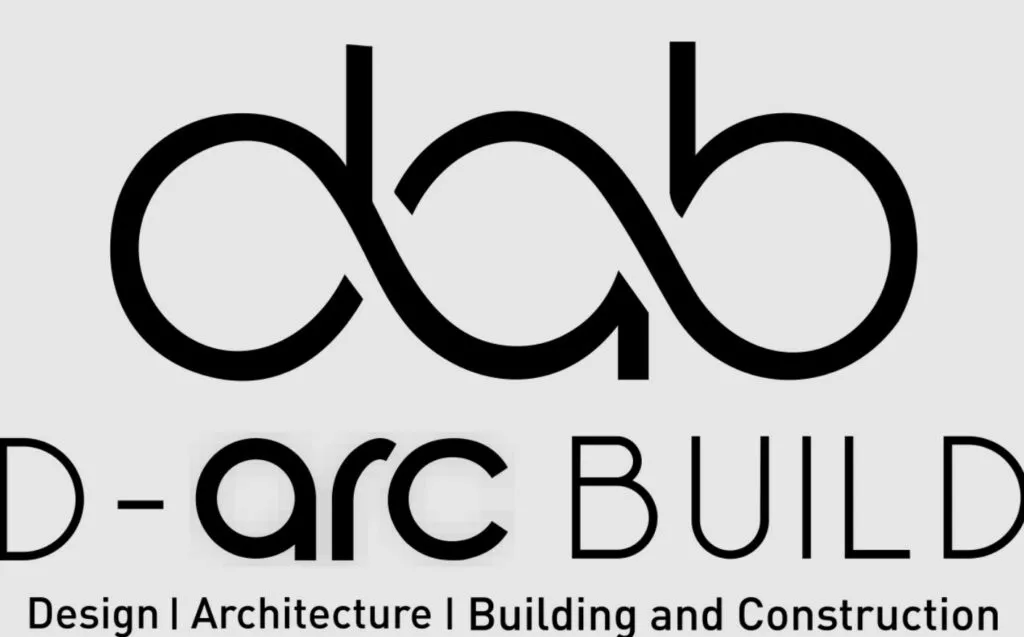 D-arc BUILD, architecture, design & construction exhibition black and white logo