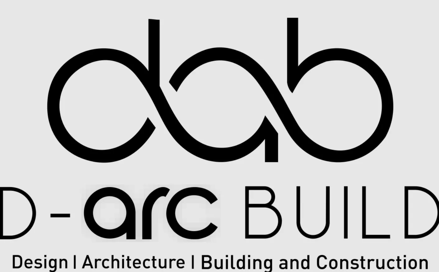 D-arc BUILD, architecture, design & construction exhibition black and white logo